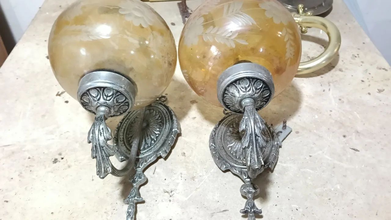 Par de arandelas em cobre