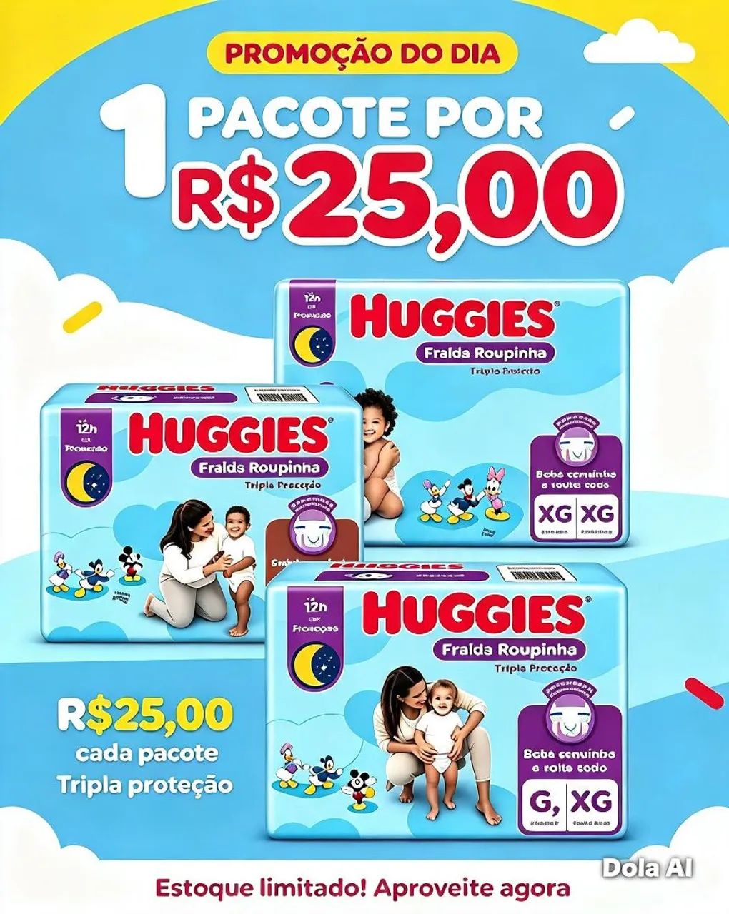 Fraldas descartáveis 