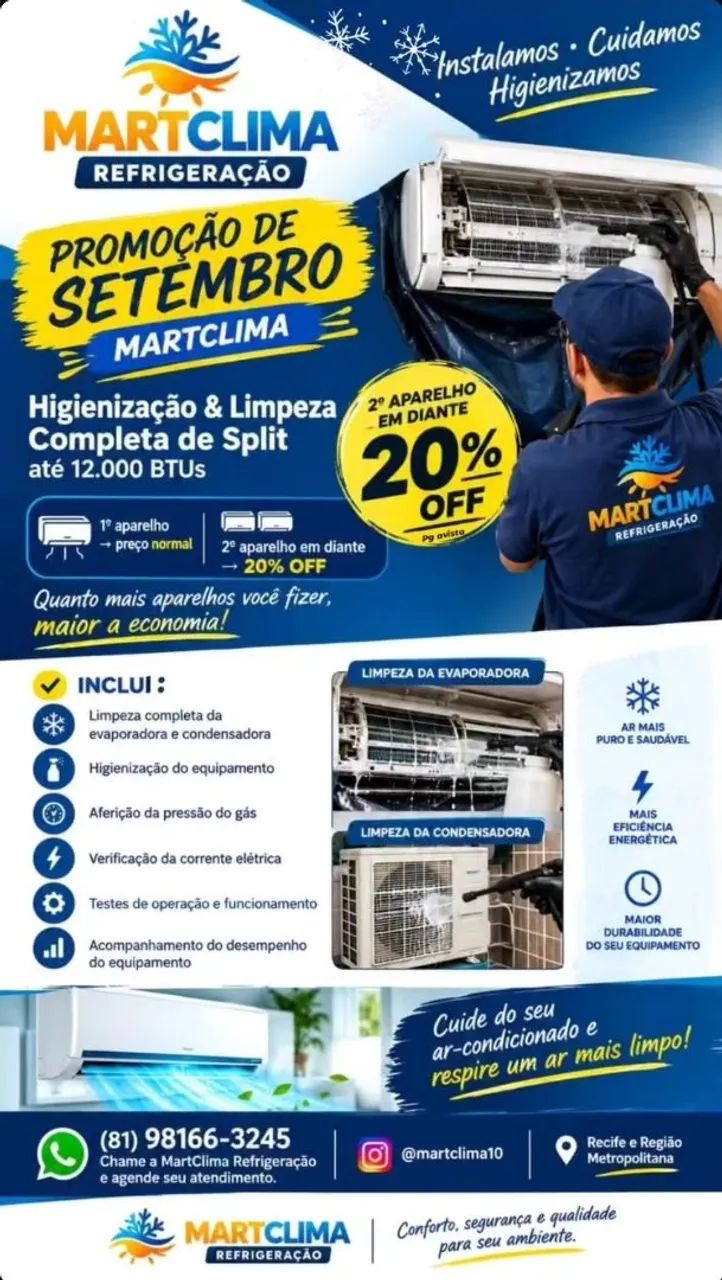 Promoção Higienização SPLIT
