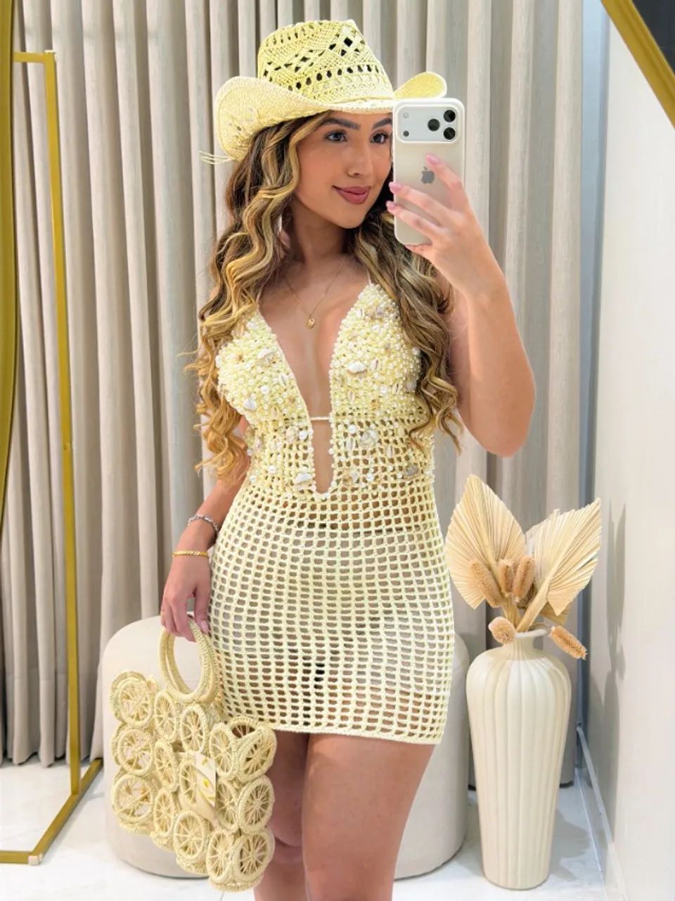 Vestido de crochê 