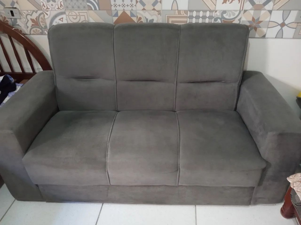 Sofá 3 lugares Suede / retirar 