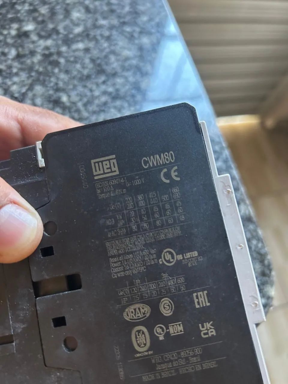 Contator weg cwm80