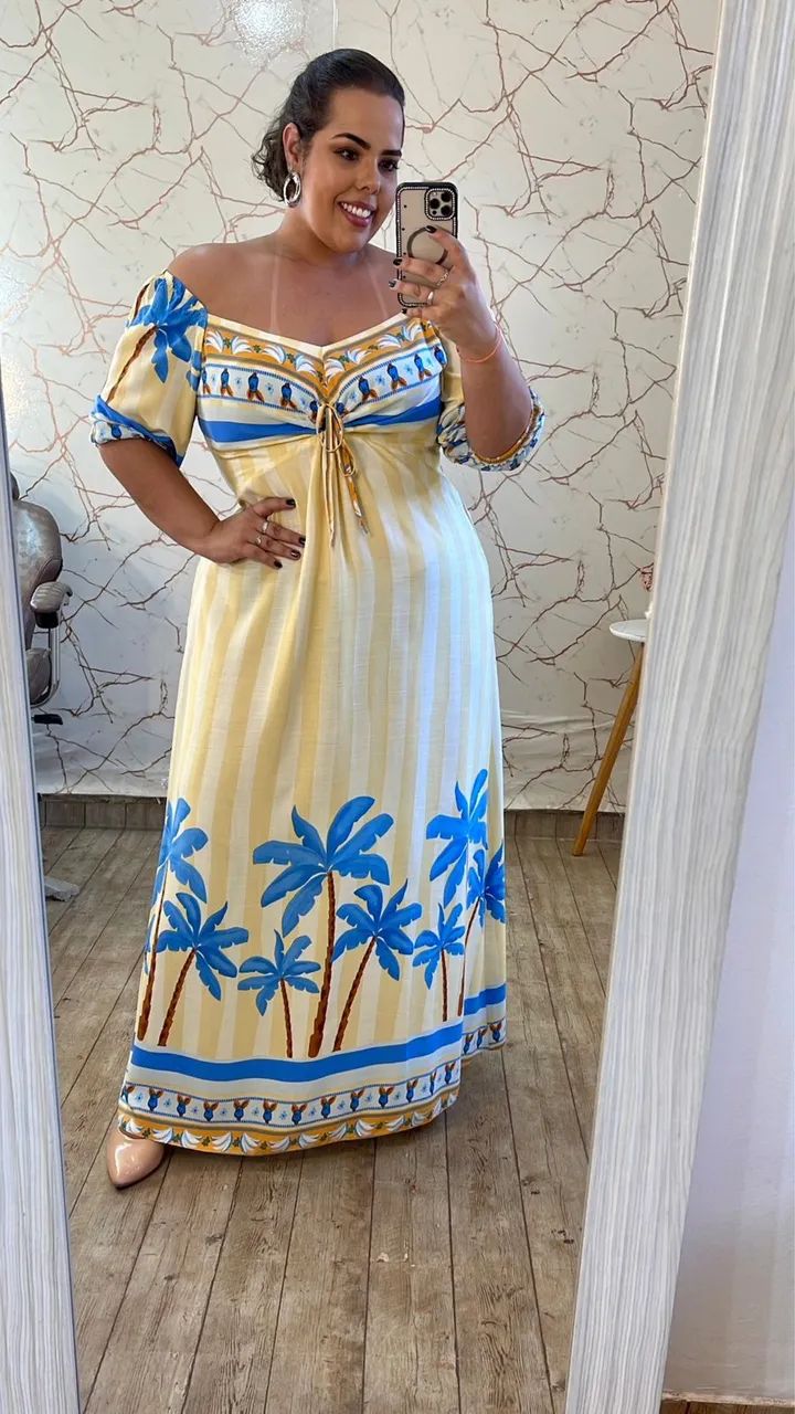 Vestido Flowers Plus Size - Foto 3