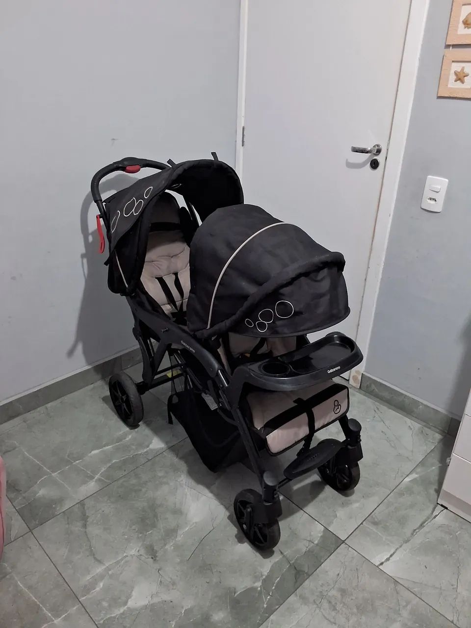 Carrinho de bebê para gêmeos Galzerano  - Foto 3