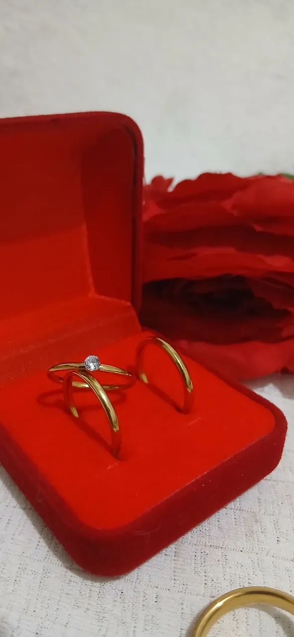 Alianças de compromisso,  namoro, noivado, casamento - Foto 4