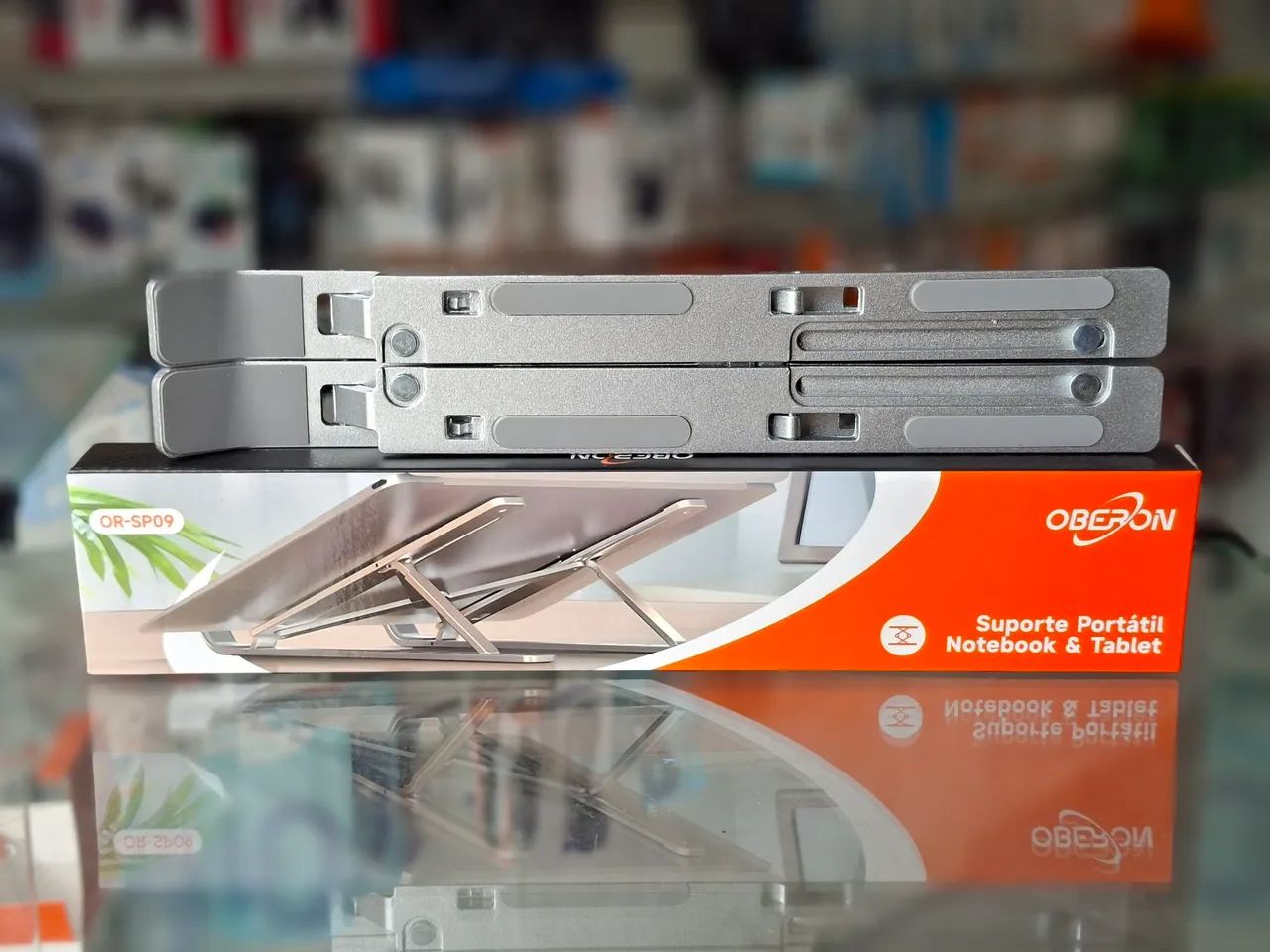 Suporte de notebook e tablet de metal ajustável - entrega em slz e região 