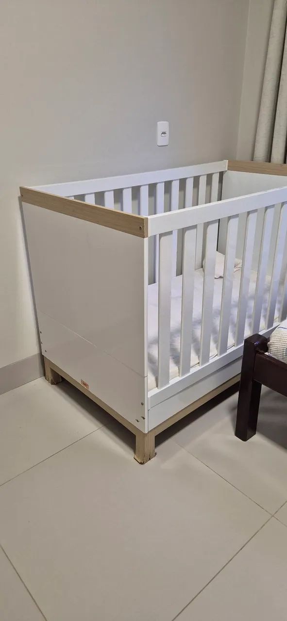 Berço cor Branca com colchão