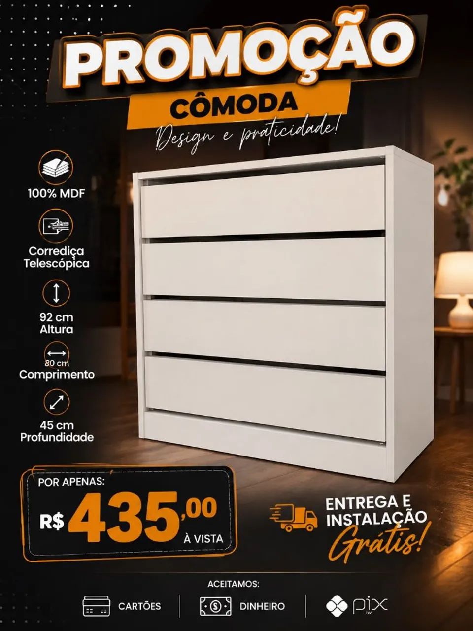 Cômoda mdf  - Foto 3