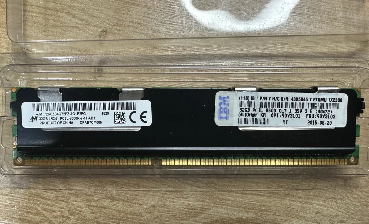 Memória PC3L-8500R 32gb 