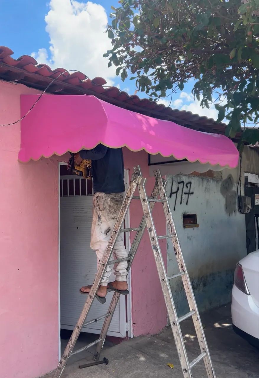 Toldo Rosa Área Externa/Casa