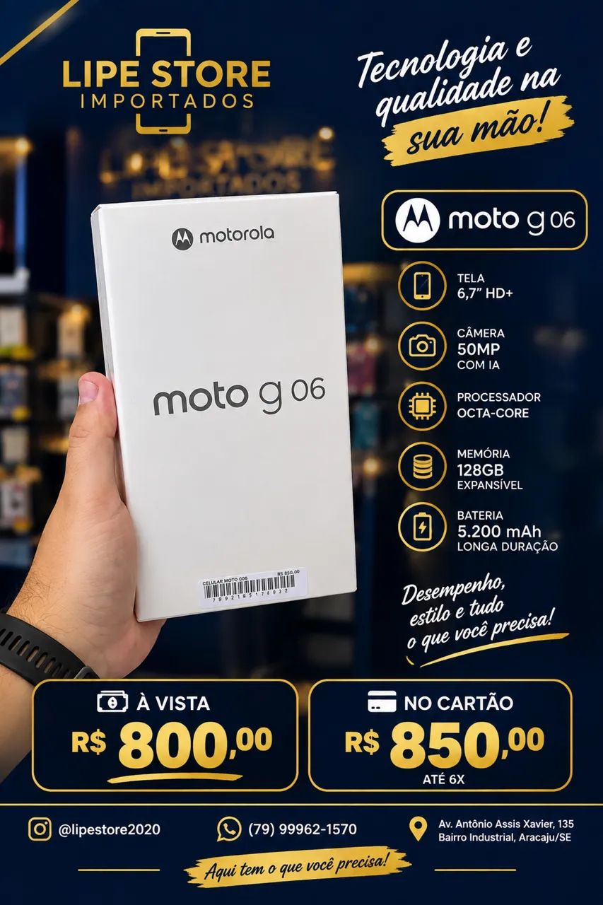 Celular moto G06 128GB lacrado