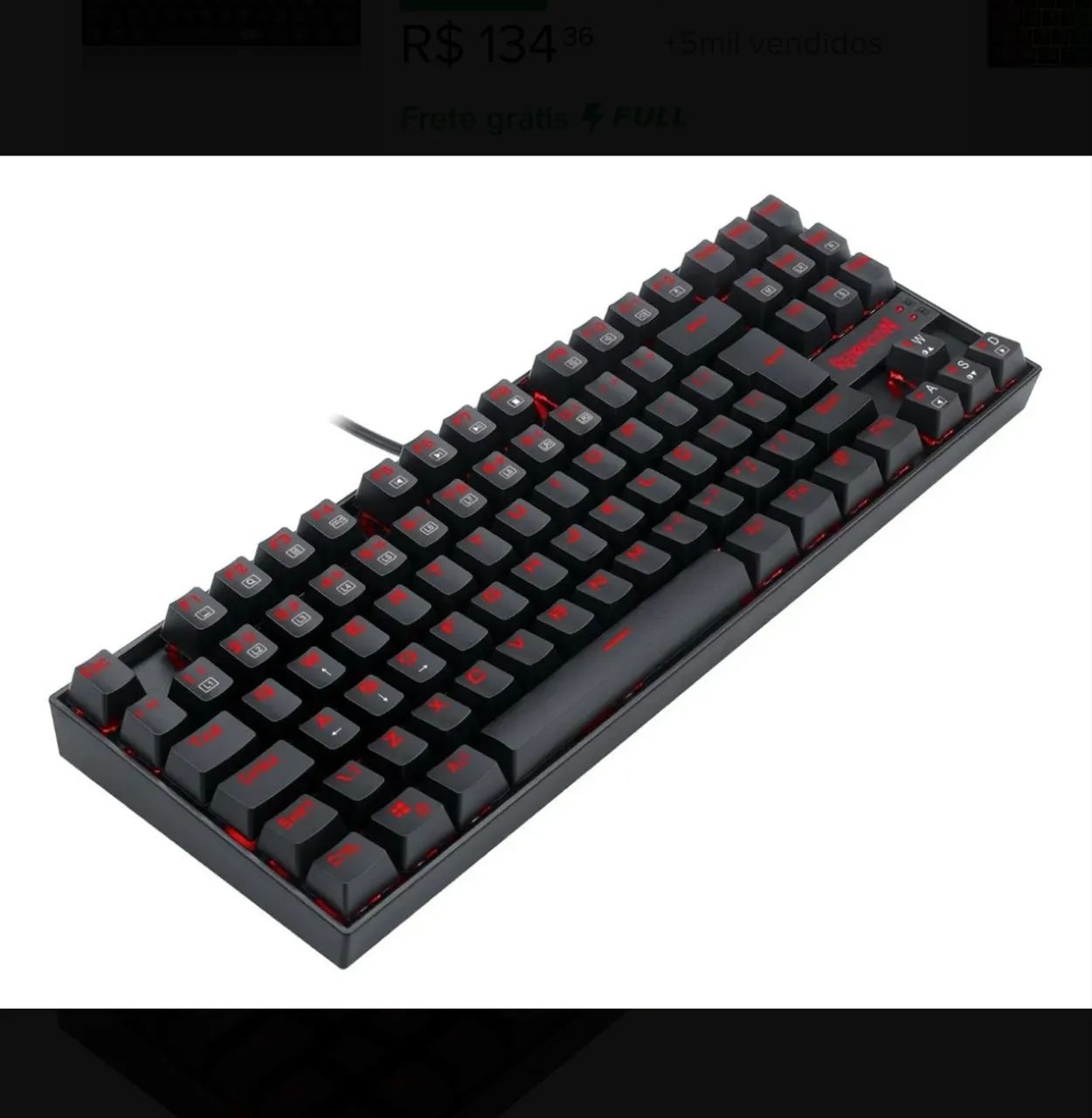 Teclado da Redragom semi novo