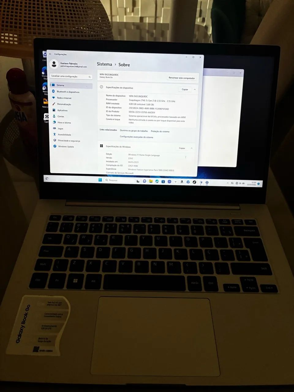 Vende-se notebook Galaxy book
