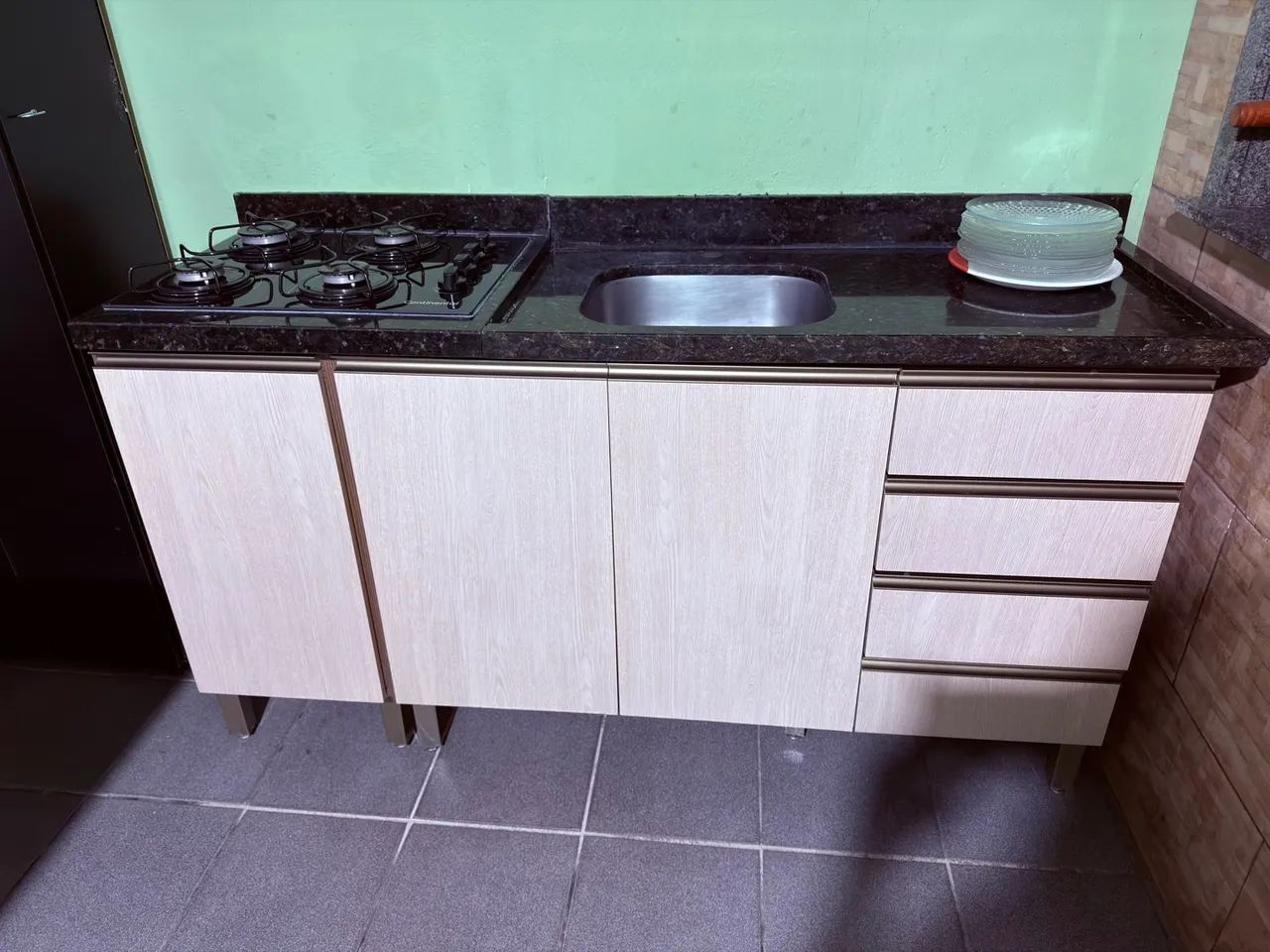 Pia com cooktop