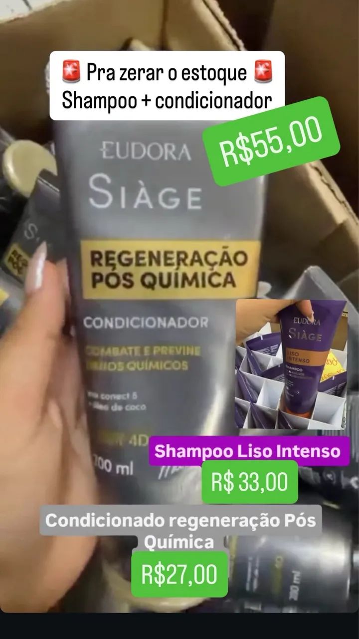 Shampoo e condicionador Eudora