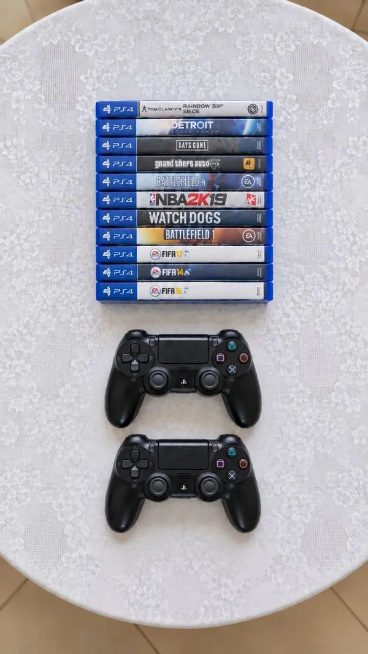  PS4 SLIM 2 CONTROLES + 9 JOGOS - Foto 2