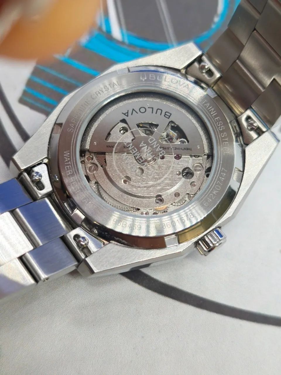 RELOGIO BULOVA SURVAYOR AZUL CLARO AUTOMATICO 96B469 - Foto 3