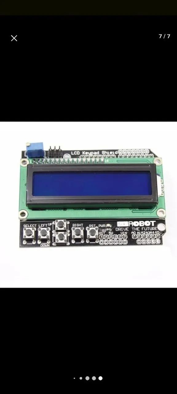 Display LCD Shield com teclado Key Pad (Tela Azul 16x2) - Foto 2
