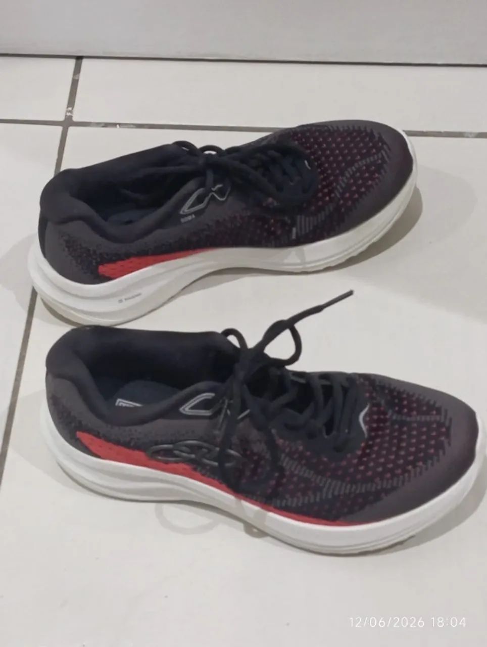 Tênis Olympikus Soma Preto e Vermelho n38 - Foto 5
