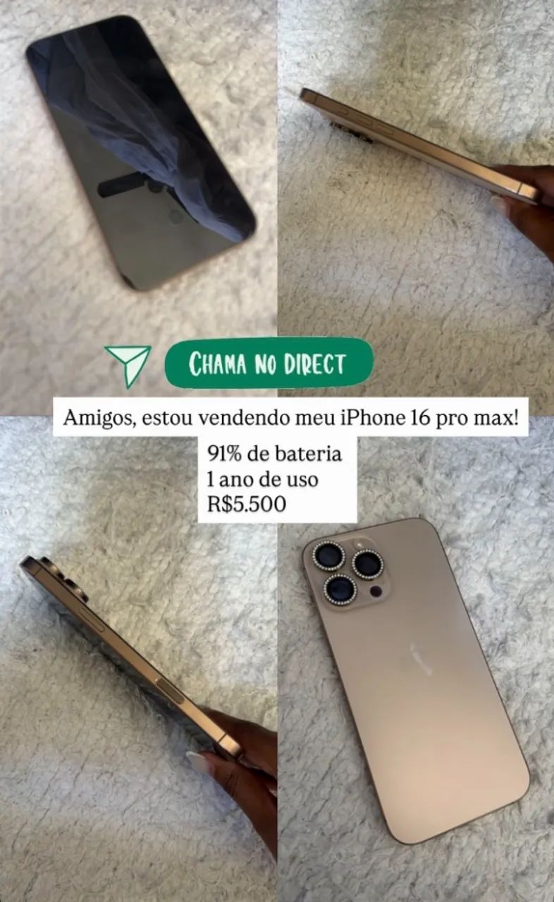 Vendo Iphone 16 pro Max 256G 91% bateria