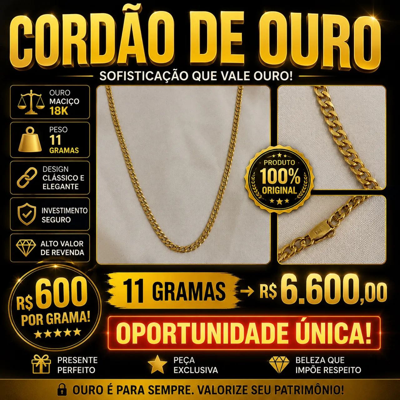 Vendo cordões e pulseiras de ouro, bem elegante  - Foto 2
