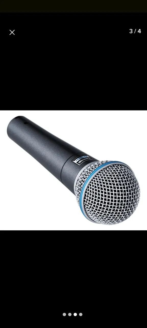 MICROFONE SHURE BETA A 58 ZERADO ORIGINAL  - Foto 3