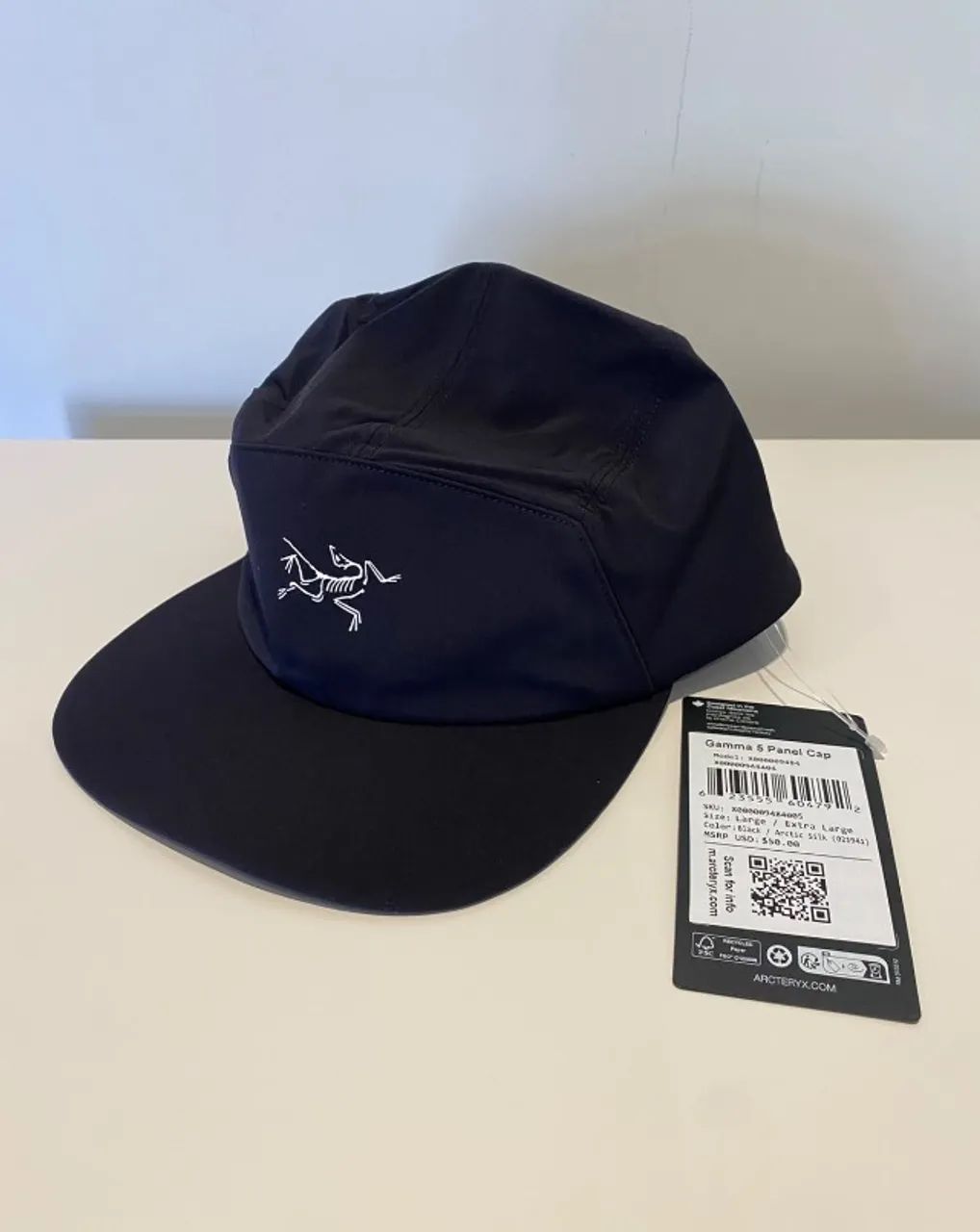 Boné Arc'teryx Gamma 5 Panel Cap Black / Arctic Silk tamanho G ou GG - Foto 4