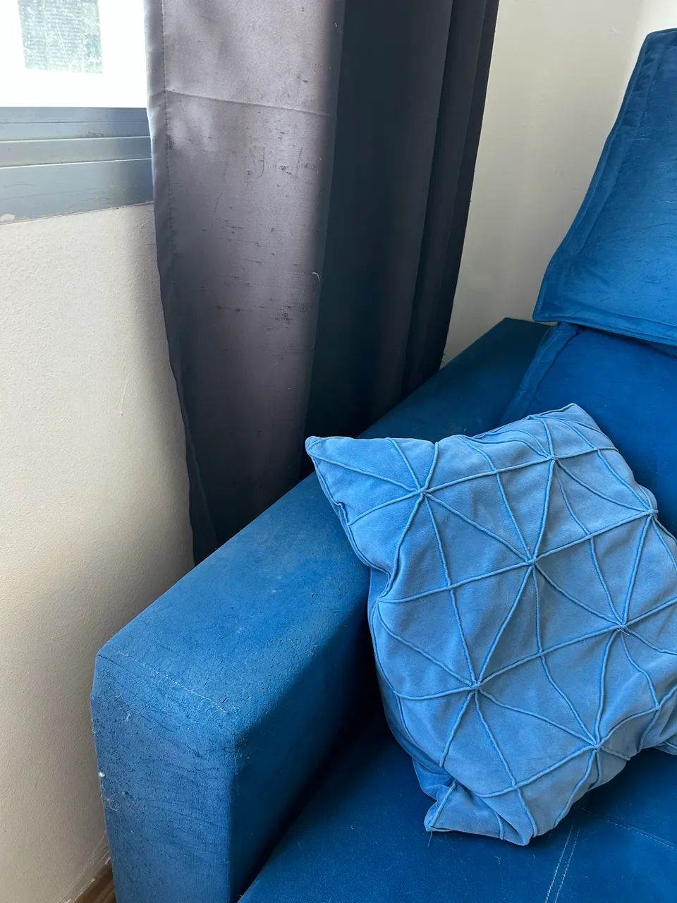 Sofá Retrátil e Reclinável | 2,30m | Suede Azul - Foto 3