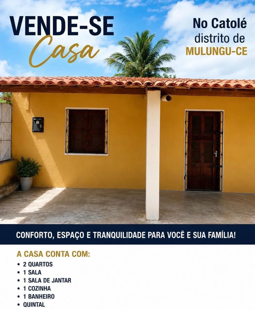 Vende-se casa no catolé-mulungu-ce 