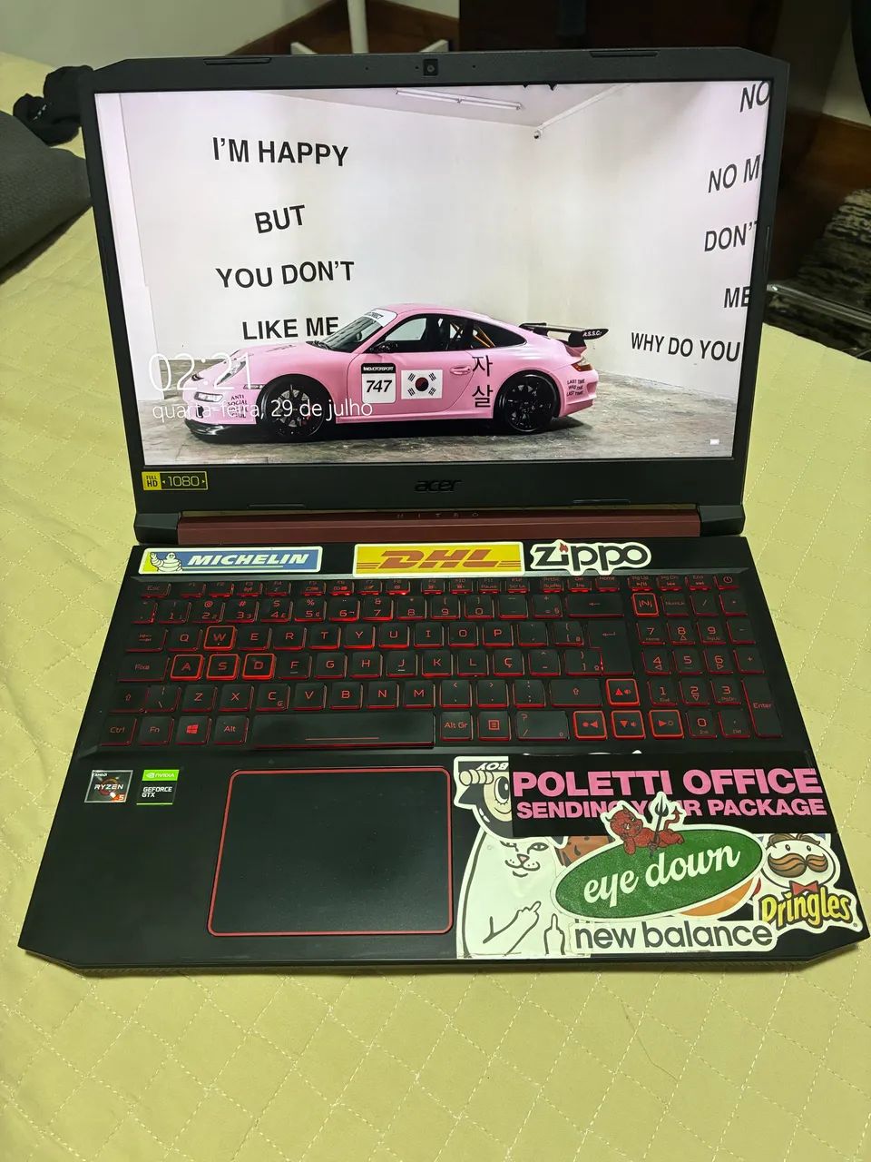 NOTEBOOK ACER NITRO 5 GTX 1650 Ryzen 5 3550H 16 RAM 