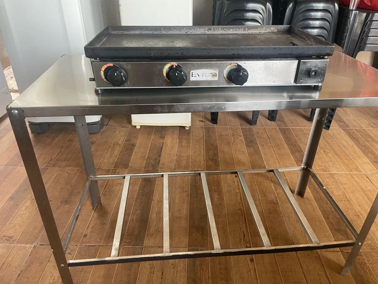 Chapa mas mesa de inox 550 - Foto 4
