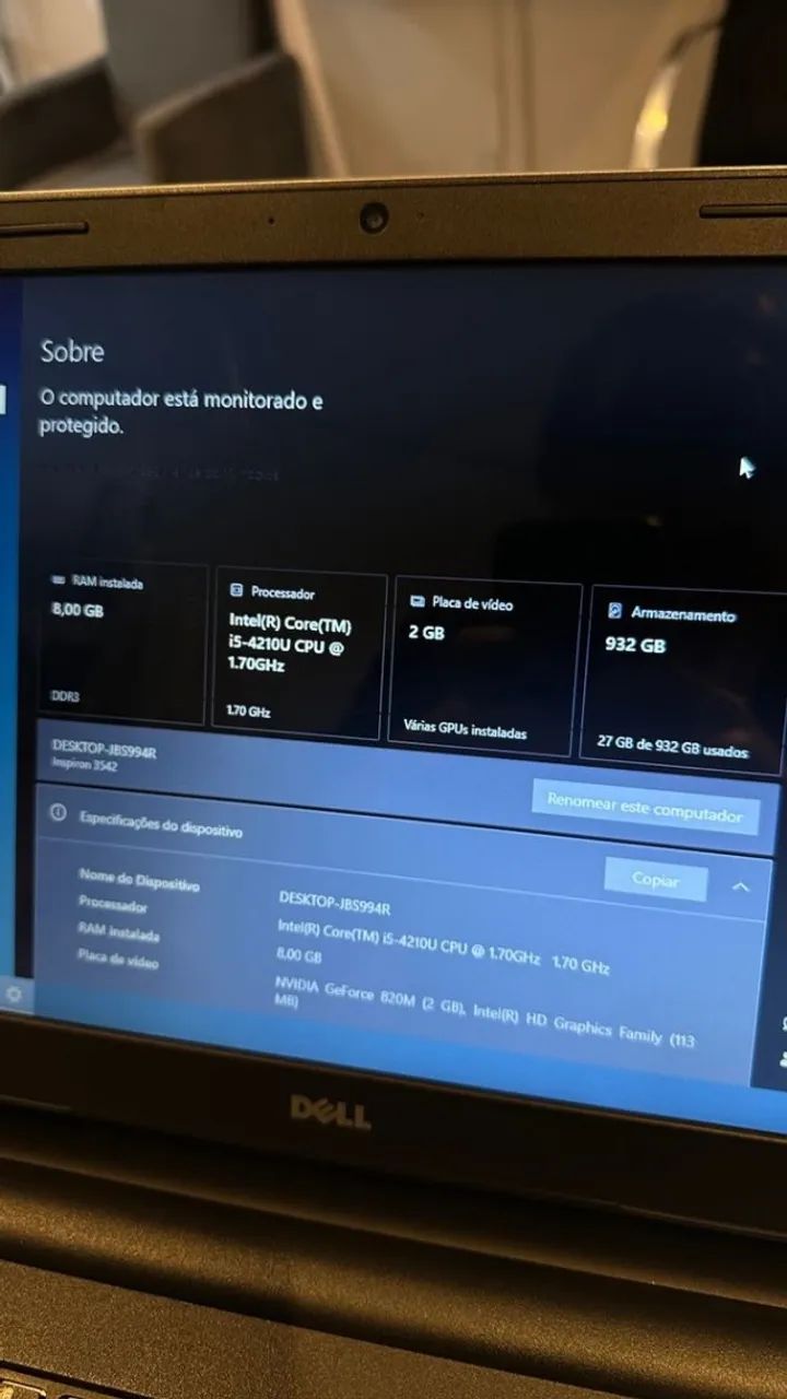 notebook dell inspiron 3542 i5 8gb ram - Foto 4