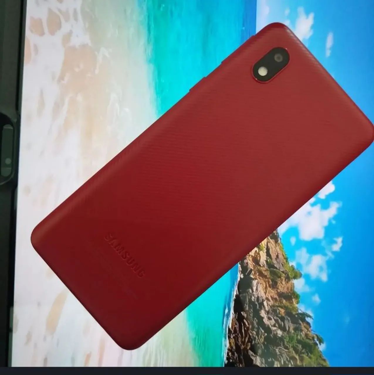 Samsung galaxy A01 core vermelho capa e carregador  - Foto 3