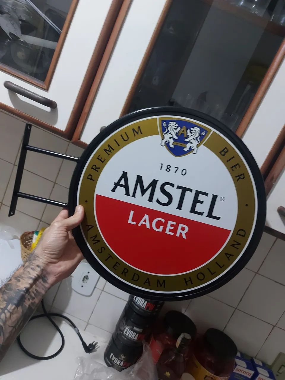 Placa letreiro Amstel