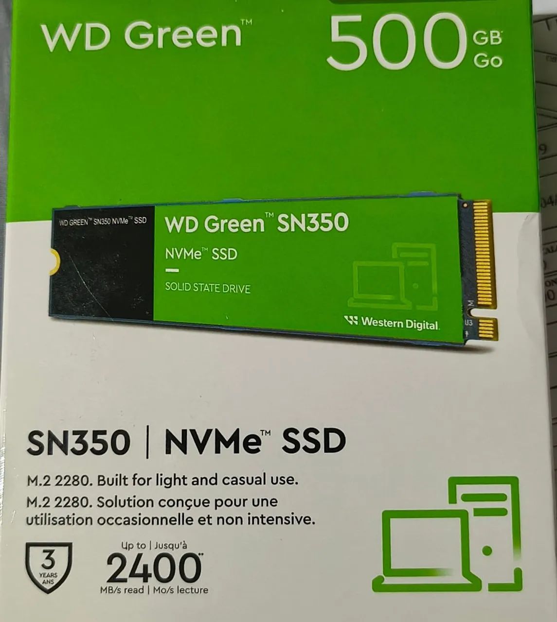 SSD NVMe WD Green SN350 - 500GB