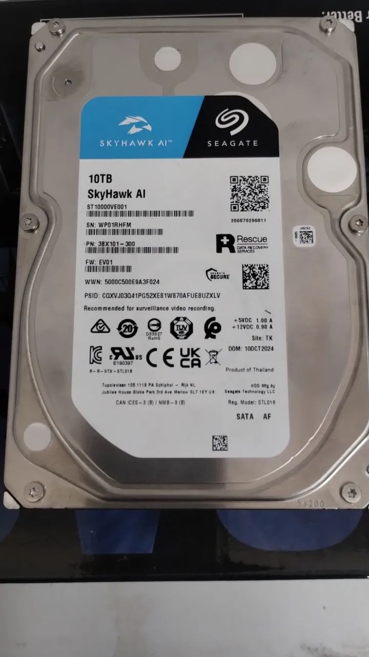 HD Seagate skyhawk aí 10tb