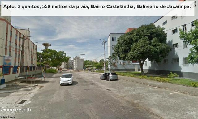 Apartamento 03 quartos, 3 º andar, sol da manha, 1.000 metros da praia, Castelândia - Foto 4