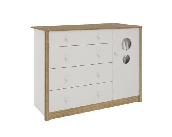 Frete Grátis* Cômoda Infantil 4 Gavetas 1 Porta - Master Lipe *NOVO - Foto 2