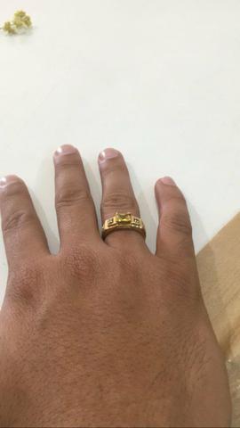 Anel de formatura, curso farmácia, 7.5 grama ouro 18k tamanho 27. 1400 reais - Foto 3