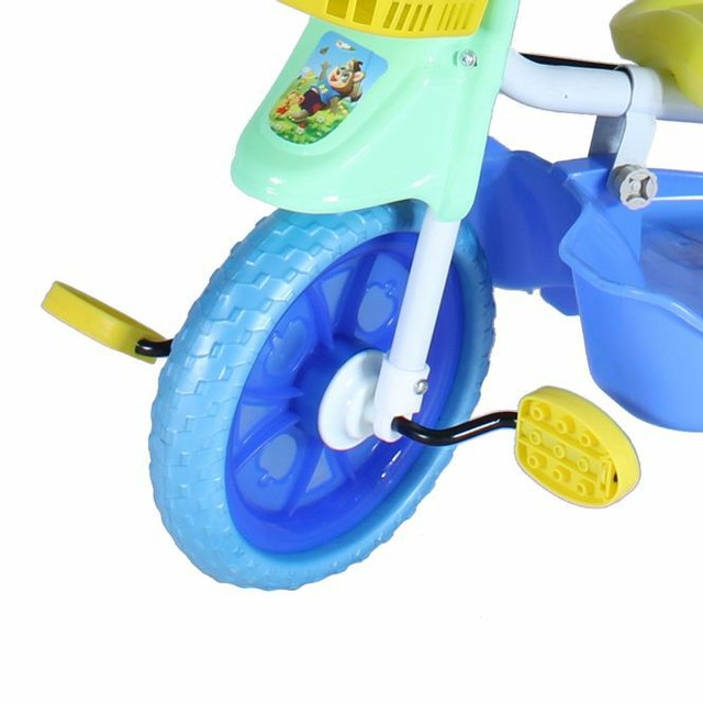 Triciclo Cachorrinho com Capota Azul 3 em 1 Passeio/Pedal e Balanço Bel - Foto 5