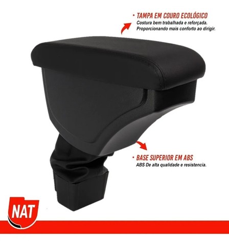 Apoio Descanso de Braço - Honda City e Fit P/ Todos os Anos - NAT - Fácil Instalação - Foto 3