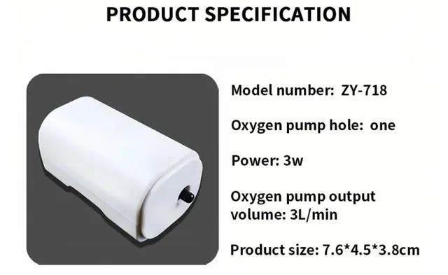 Bomba De Oxigênio Mini Compressor De Ar Aquário Bomba De Ar tanque De Peixe 220 COD-AP158  - Foto 5