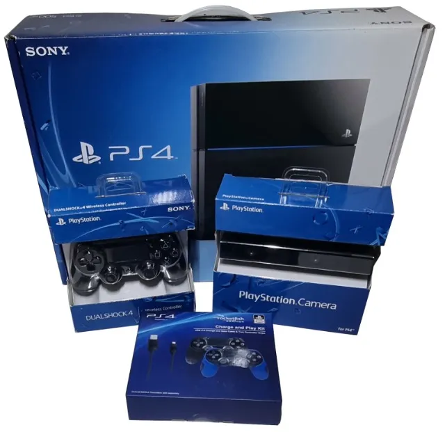 Sony Playstation 4 Black Fat + 2 Controles Dualshock 4 + Jogo Brinde /  Frete Grátis