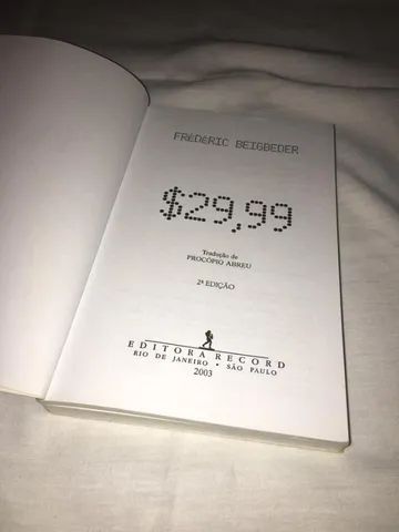 Livro 29,99 Frédéric Beigbeder usado bom estado  - Foto 4