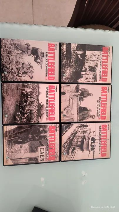 Coleção Battlefield - DVDs de Guerra + aparelho de DVD Tectoy