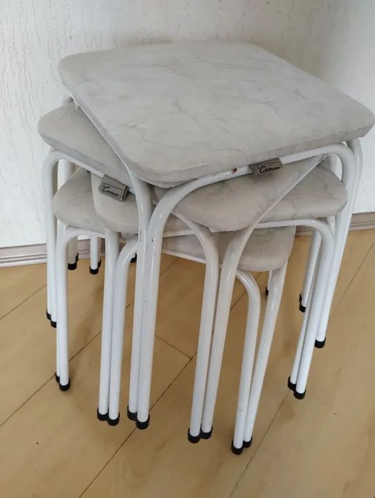 Kit 04 Bancos baixos estofados  - Foto 5