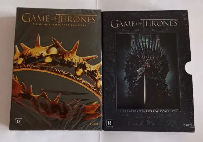 Box DVDs Game Of Thrones 1ª Temp. 2ª Temp. Lacrada