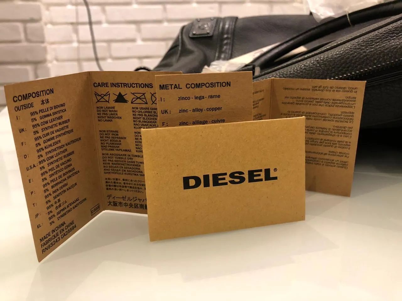 Mala transversal masculina Diesel Original para notebook  - Foto 4