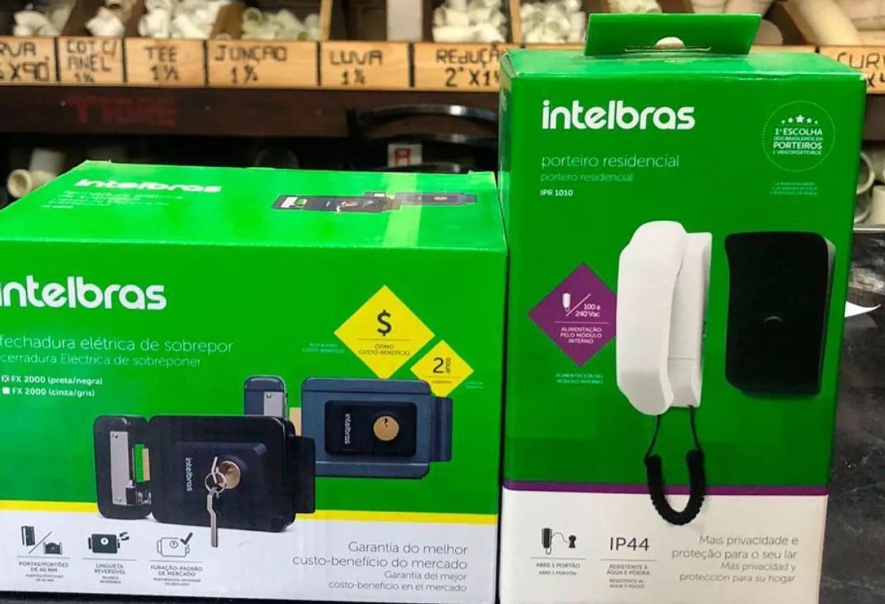 Interfone e câmera intelbras. Produtos novos 