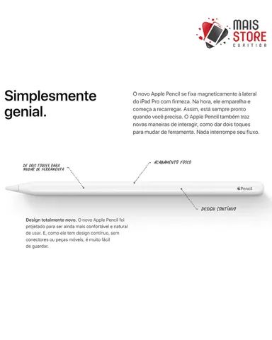 Apple Pencil 2ª Geração  (Novo/Lacrado) - Foto 2